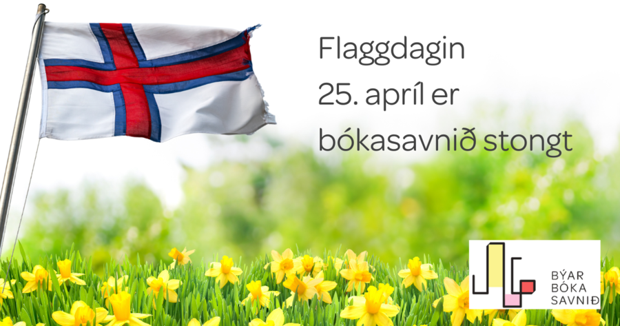 flaggdagin er bókasavnið stongt